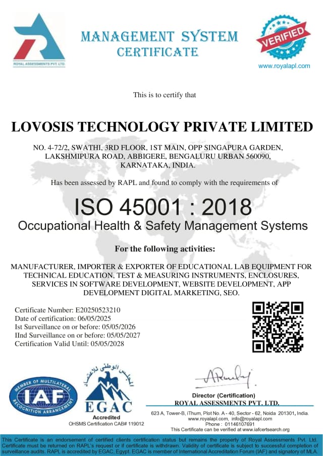 5. ISO 45001:2018 Certificate