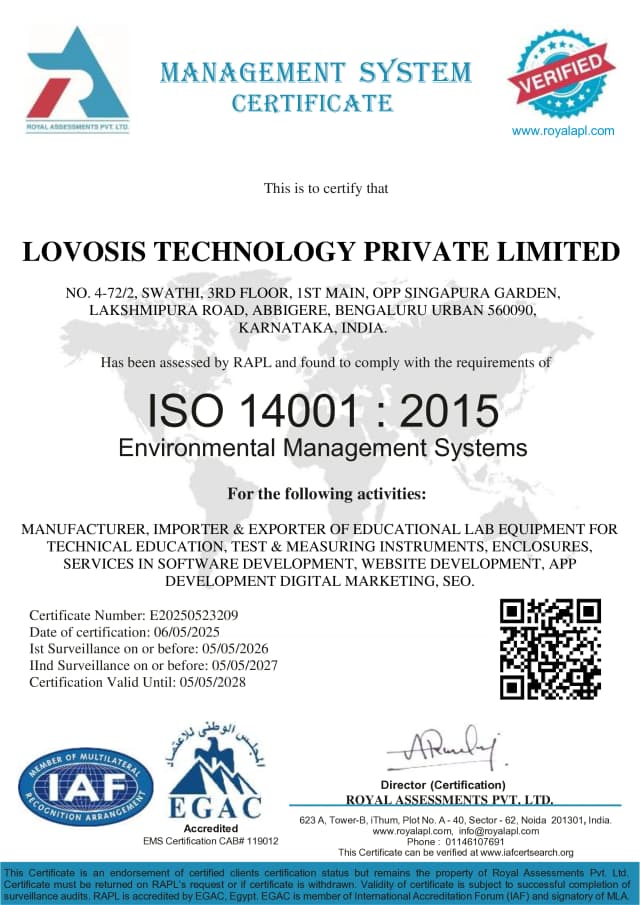 6. ISO 14001:2015 Certificate